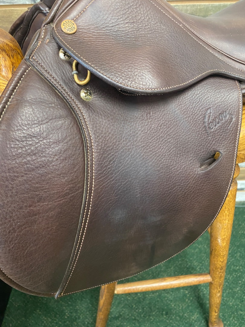 USED 16" Pessoa XCH A/O Jr. H/J Saddle | Semi-Deep Seat & Short Flap