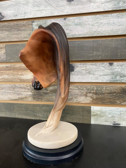 USED  Bay w/Blaze Horse Head Statue 14" Bay