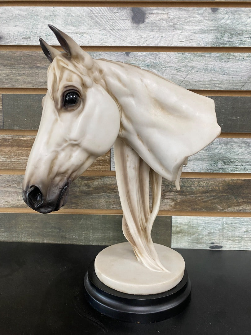 USED  Grey Horse Head Statue 14" Grey