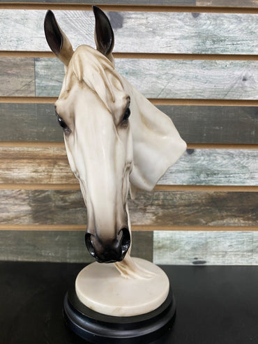 USED  Grey Horse Head Statue 14" Grey