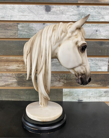 USED  Grey Horse Head Statue 14" Grey