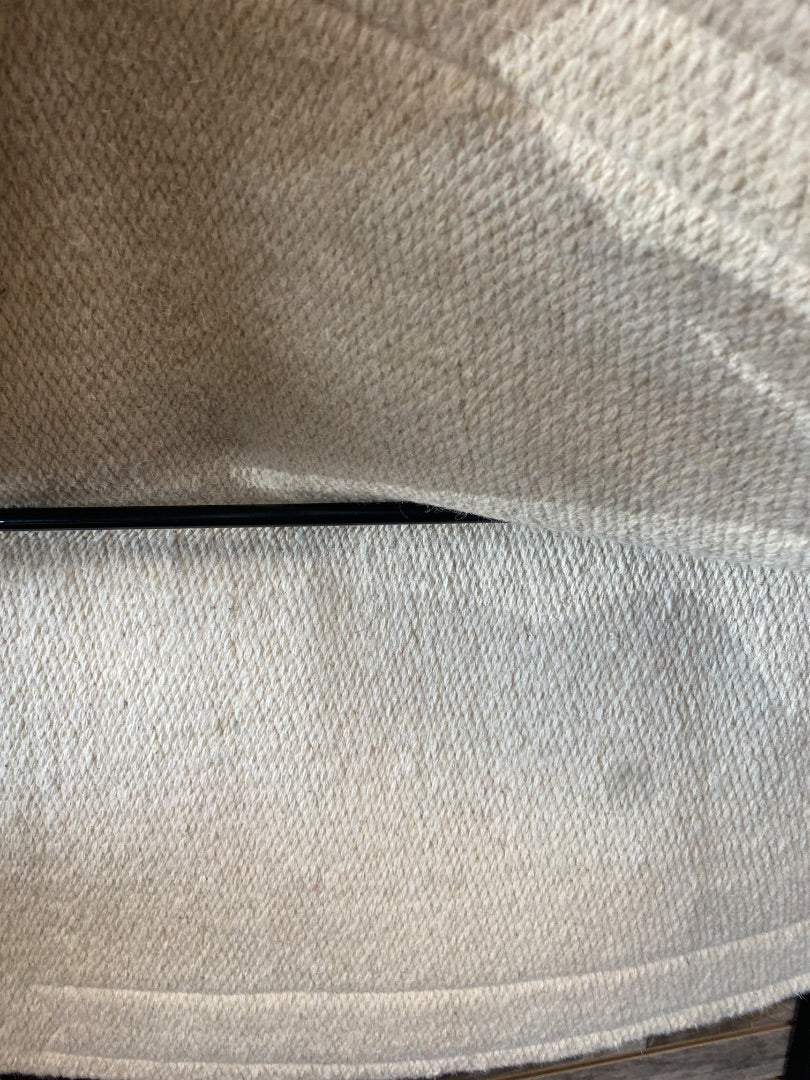 USED  Western Show Blanket with Leather Tooling  Tan