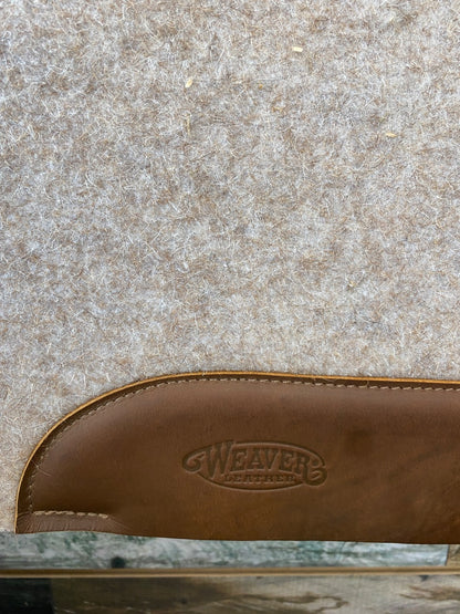 USED Weaver Wool Pad with Leather Wears 30x30 Tan