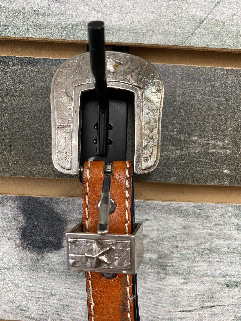 USED  Floral Tooled Ladies Belt 32"
