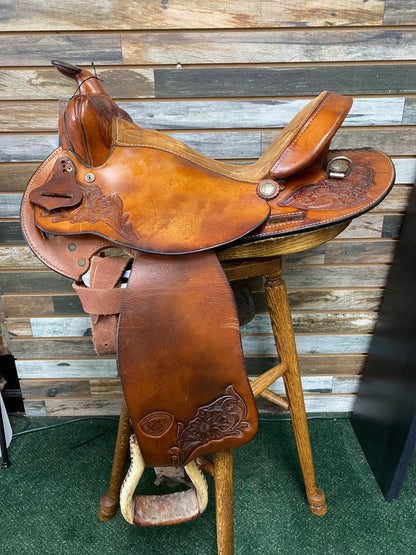 USED Herford Textan Trail/Ranch Saddle 15" Medium Oil