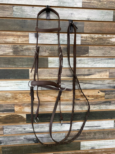 USED Dr. Cook Biothane Side Pull w/ Laced Leather Reins