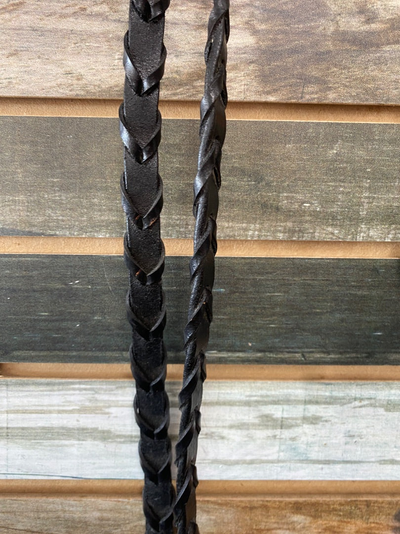 USED  English Bridle with Laced Reins Horse Black