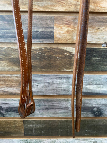 USED  Western Browband Headstall with Silver Plating Horse Light Oil