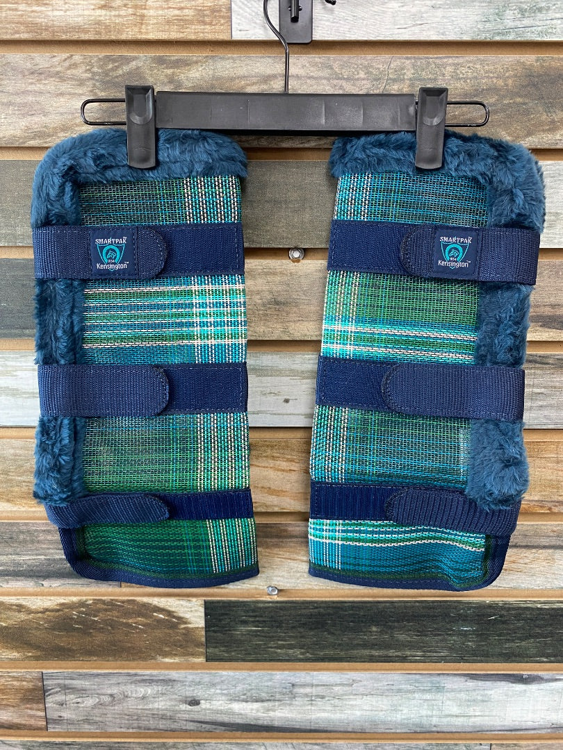 USED Kensington Fleece Lined Fly Boots Large Teal/Green/Navy
