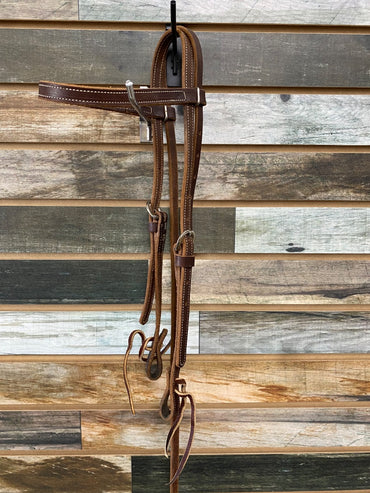 USED Weaver Browband Leather Headstall Horse Medium Oil