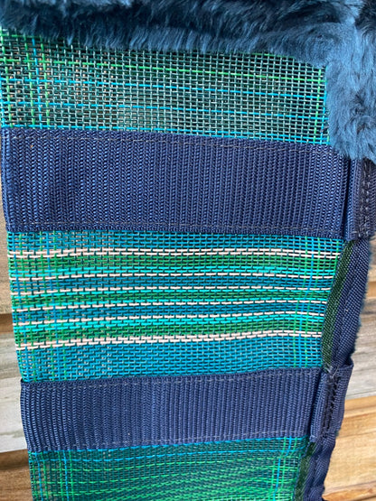 USED Kensington Fleece Lined Fly Boots Large Teal/Green/Navy