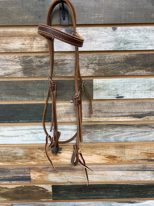 USED Weaver Browband Leather Headstall Horse Medium Oil
