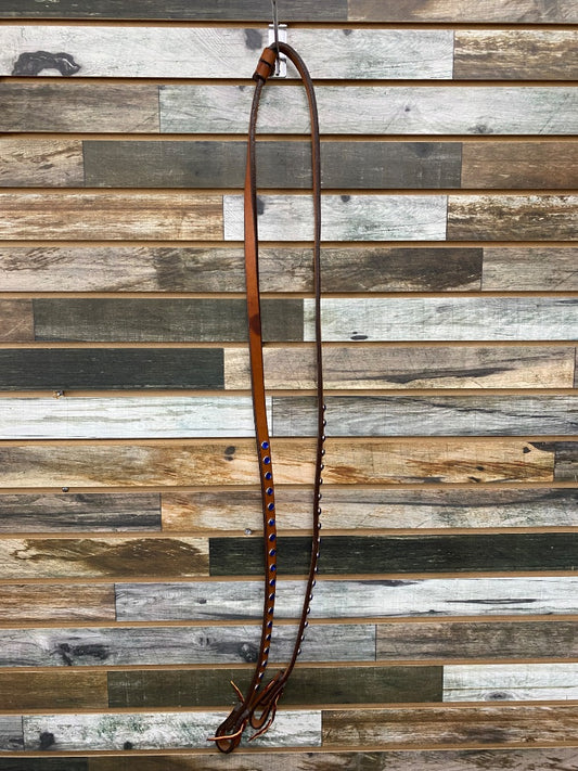 USED Roping Reins with Beautiful Blue Stones | M/O