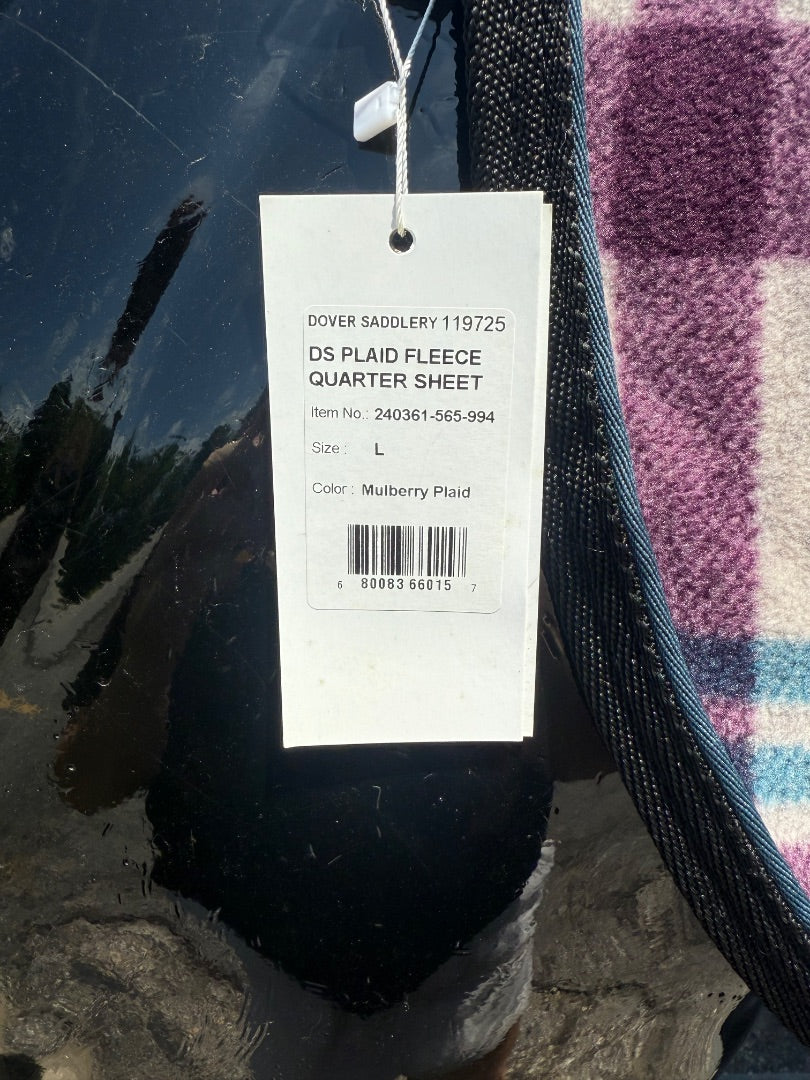 USED NWT Dover Fleece Quarter Sheet Size Large