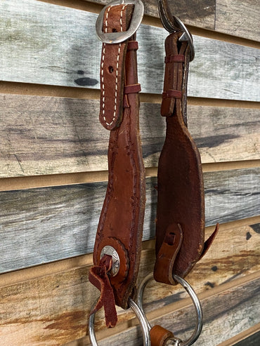 USED Split Ear Headstall with O-Ring & Split Reins | Tooled, M/O, Full/Horse Sized