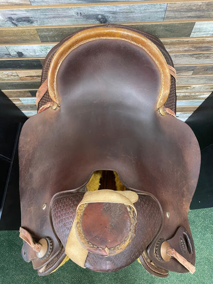USED Corriente Team Roping Saddle 14" Dark Oil