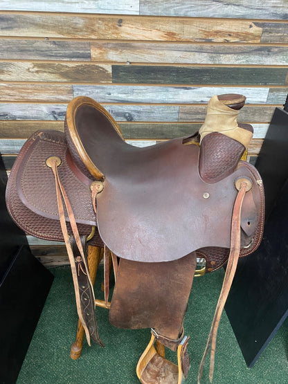 USED Corriente Team Roping Saddle 14" Dark Oil