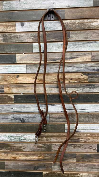 USED Split Ear Headstall with O-Ring & Split Reins | Tooled, M/O, Full/Horse Sized