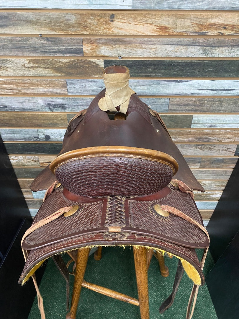 USED Corriente Team Roping Saddle 14" Dark Oil