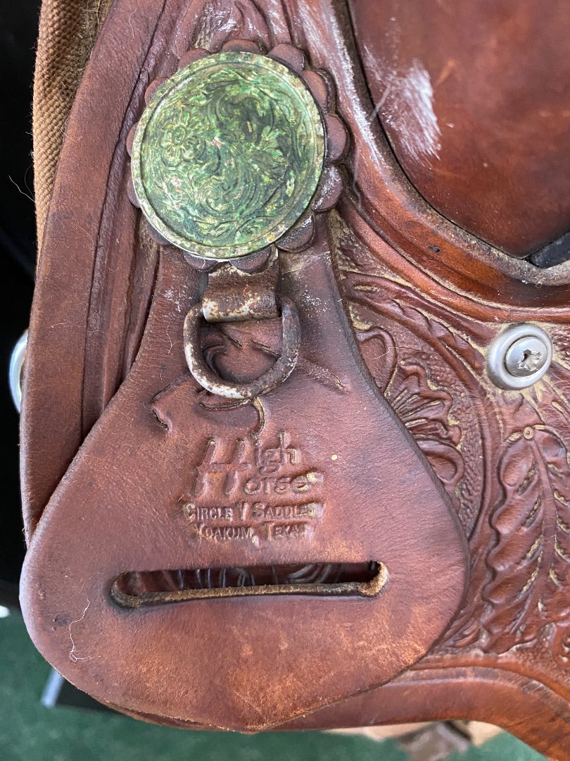 USED Circle Y High Horse Park and Trail Saddle 15" Walnut