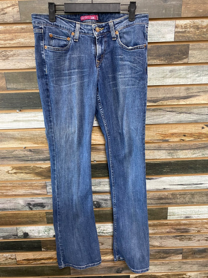 USED Levis Ladies Low Rise Western Jeans 7 Long Denim
