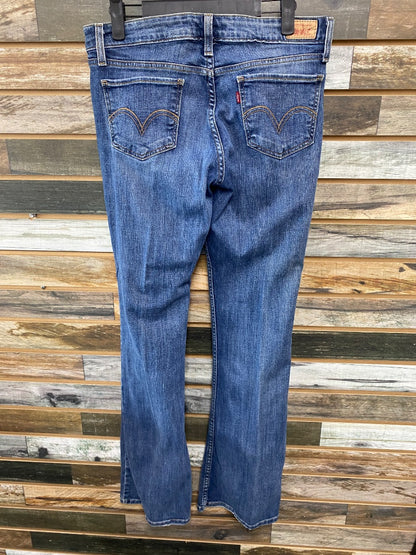 USED Levis Ladies Low Rise Western Jeans 7 Long Denim