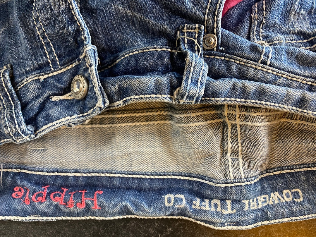 USED Cowgirl Tuff Co Ladies Western Jeans 28x33 Denim