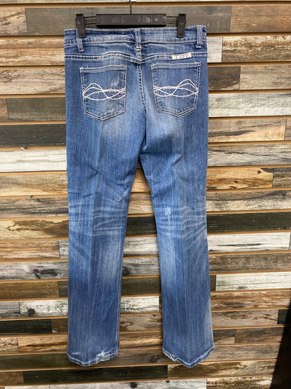 USED Cowgirl Tuff Co Ladies Western Jeans 28x33 Denim