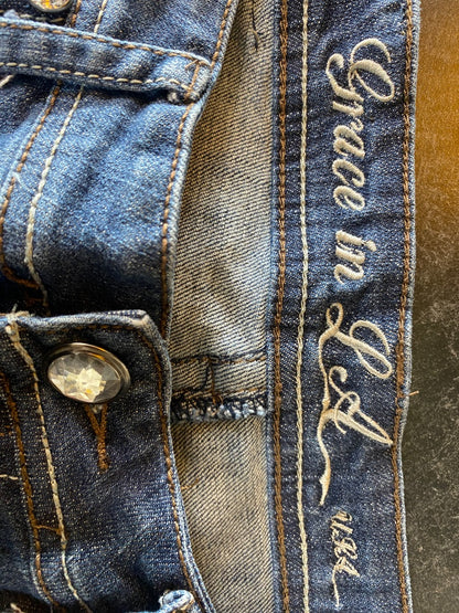 USED Grace in LA Ladies Western Jeans 11 Denim
