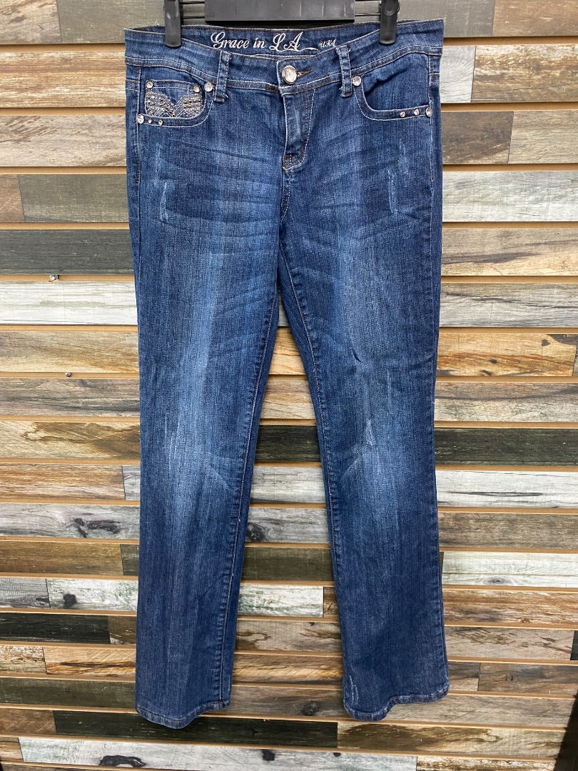 USED Grace in LA Ladies Western Jeans 11 Denim