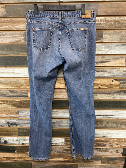 USED Levis Stretch Lowrise Bootcut 10 Medium Wash