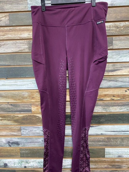 USED Kerrits Ladies English Tight FullSeat XL Purple