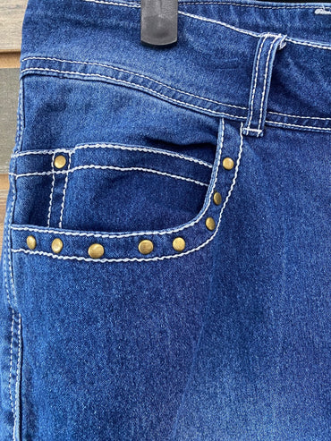 USED  Full Seat Breeches 34 Denim