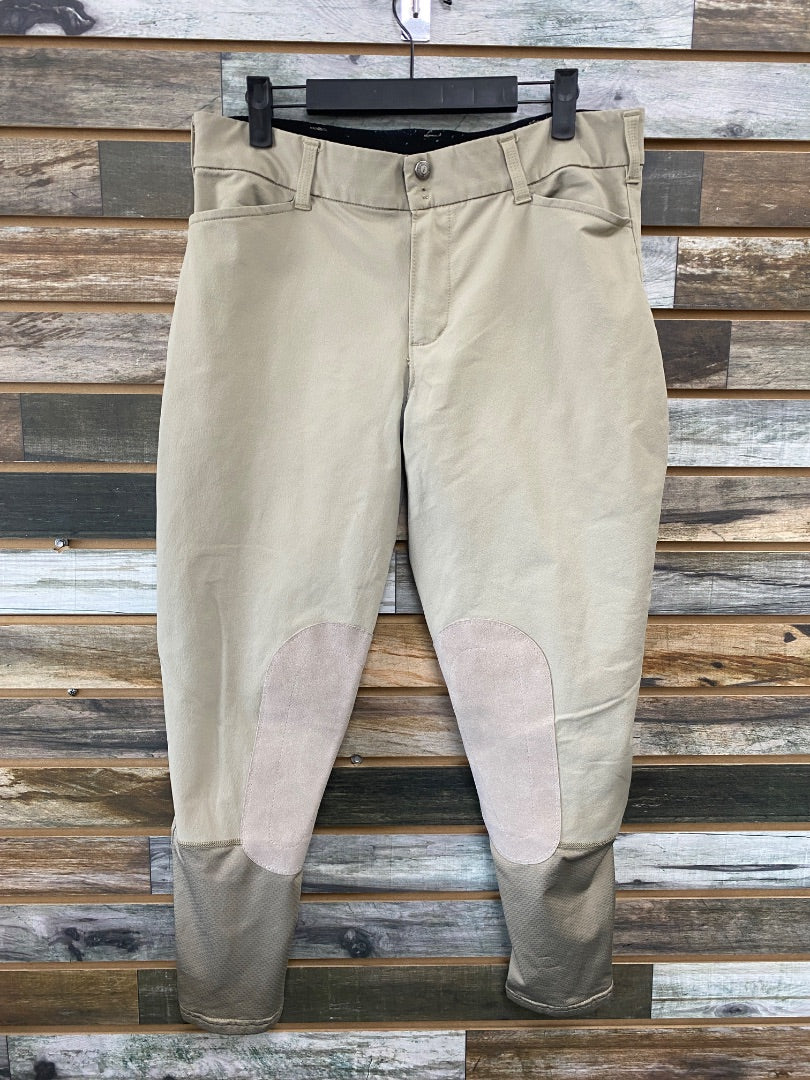 USED Irideon Knee Patch Breeches 32 Tan