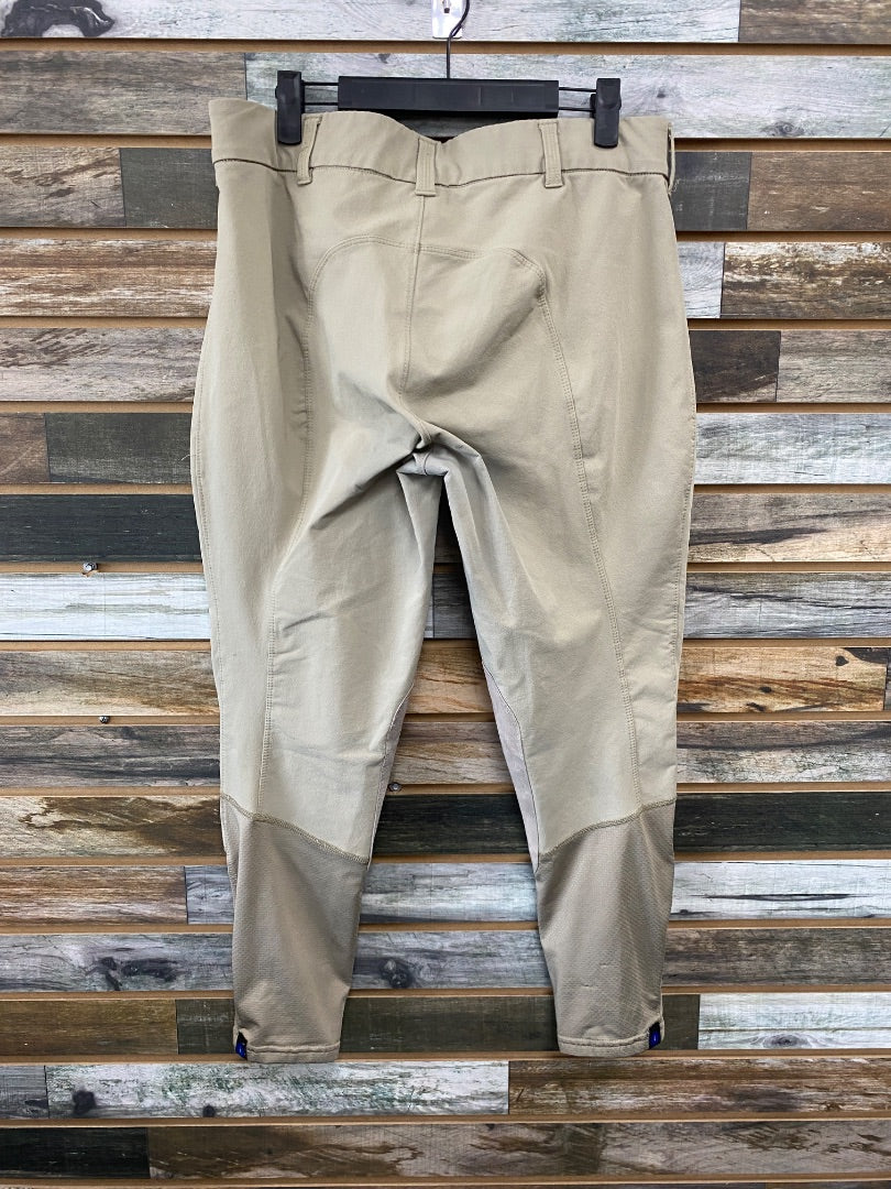 USED Irideon Knee Patch Breeches 32 Tan