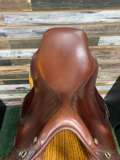 USED Crosby Equilibrium DSL Close Contact English Saddle 17.5" Havana