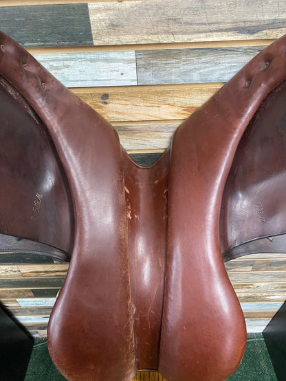 USED Crosby Equilibrium DSL Close Contact English Saddle 17.5" Havana