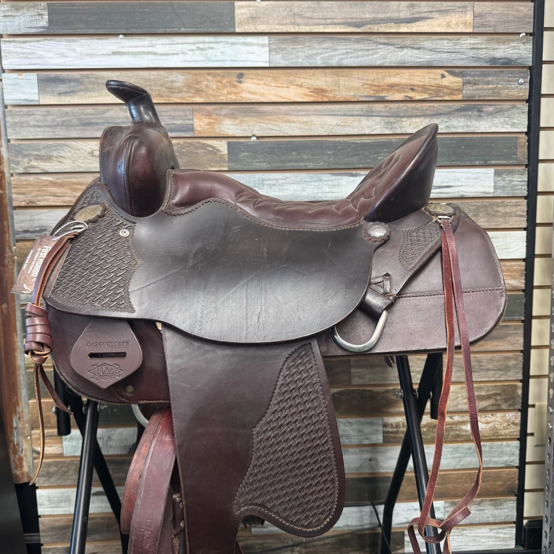 USED Tucker Trail Western Saddle 16.5" Dark Oil