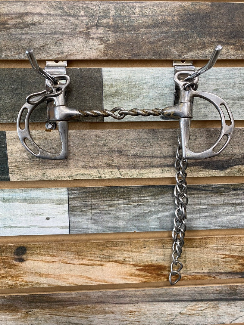 USED Golden Horseshoe Equestrian Uxeter Kimberwick Snaffle 5” Silver