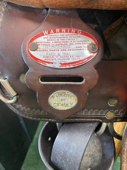 USED Circle Y Western Park & Trail Saddle