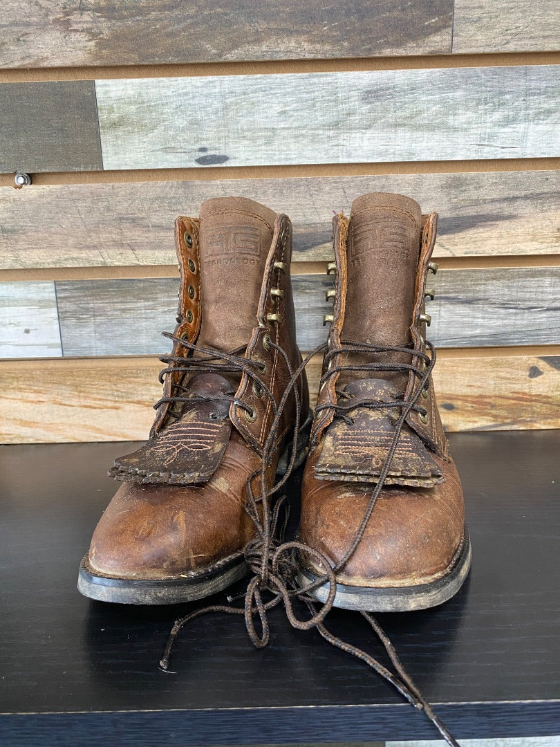 USED Ariat Leather Paddock Boots 7 1/2 Dark Brown