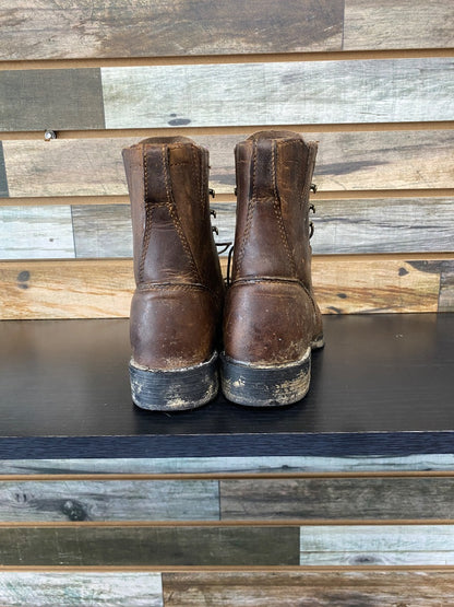 USED Ariat Leather Paddock Boots 7 1/2 Dark Brown