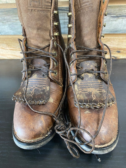 USED Ariat Leather Paddock Boots 7 1/2 Dark Brown