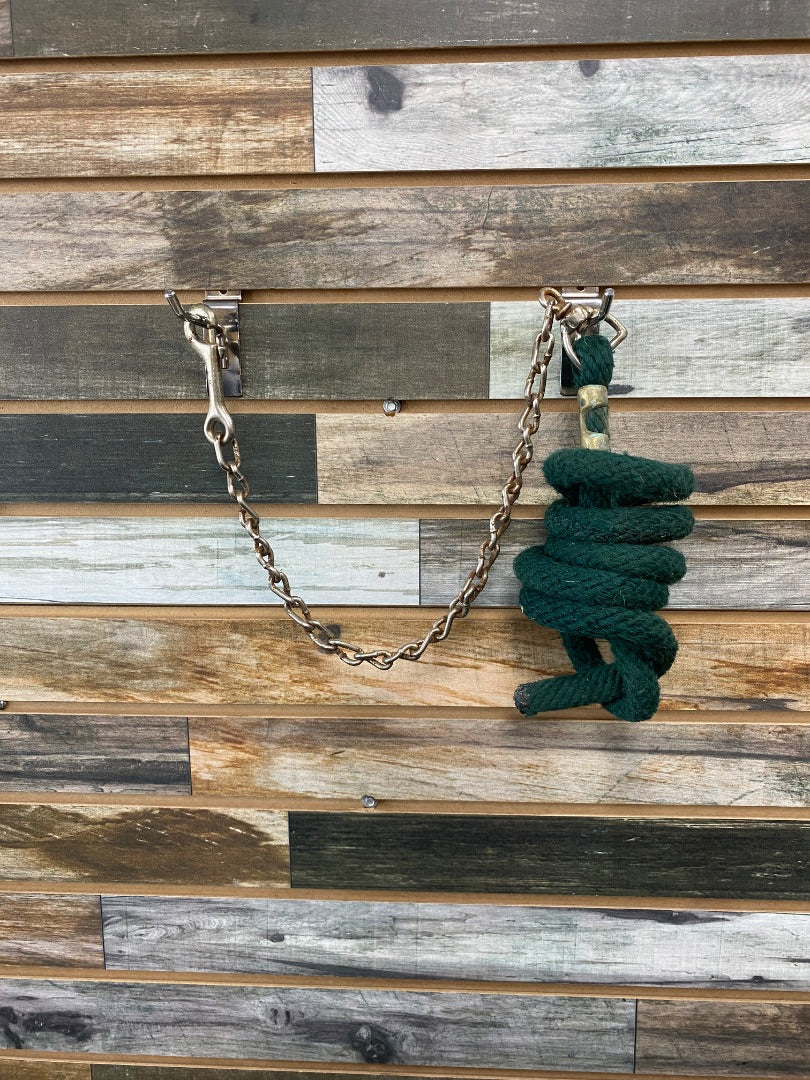 USED Weaver Lead Rope with Chain  Dark Green