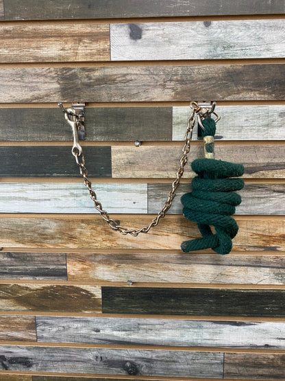 USED Weaver Lead Rope with Chain  Dark Green