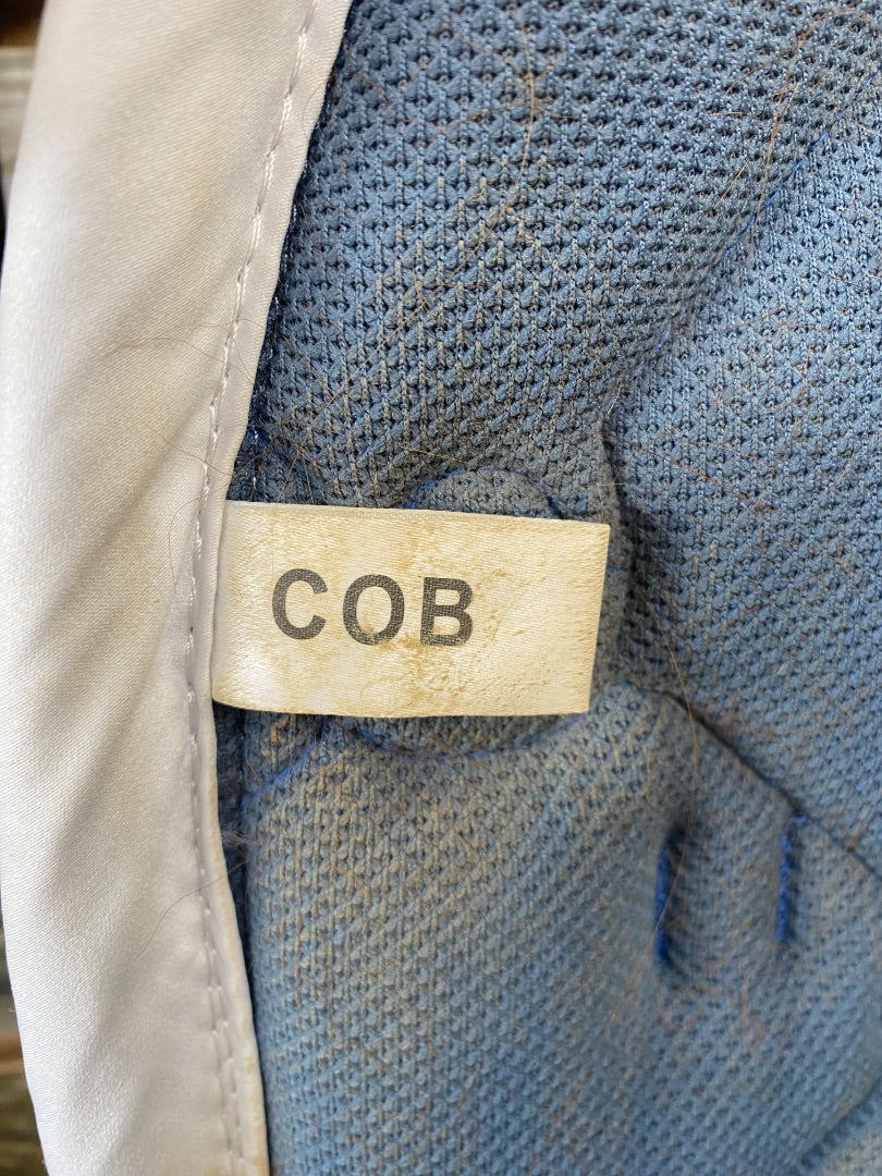 USED Equestrian Stockholm Dressage Pad Cob Blue | White Trim