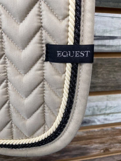 USED Equest Dressage Pad Cob Taupe w/ black trim