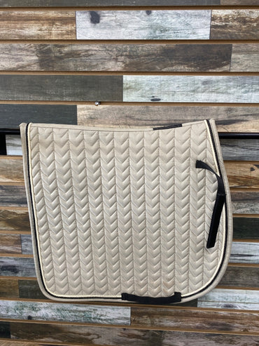 USED Equest Dressage Pad Cob Taupe w/ black trim