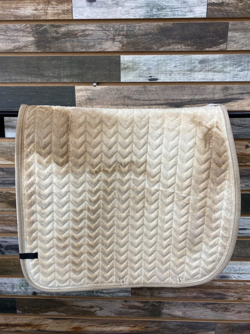 USED Equest Dressage Pad Cob Taupe w/ black trim