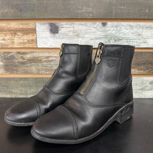 USED Ariat Youth Paddock Boots 2 Black